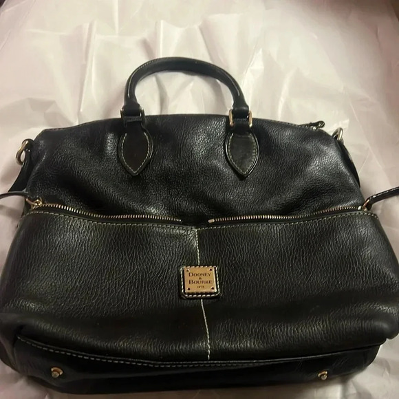 Dooney & Bourke black pebbled leather satchel